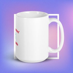 Taza blanca brillante VIBES Suculentitis
