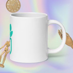 Taza blanca brillante - 20 oz