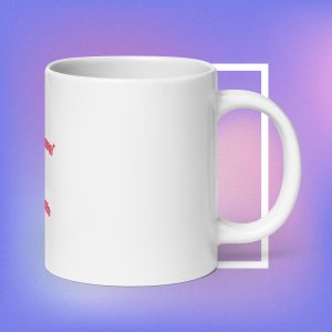Taza blanca brillante VIBES Suculentitis - 20 oz
